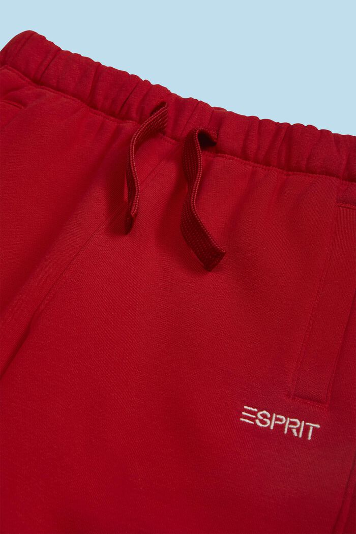 Pantaloni da ginnastica con logo in misto cotone, DARK RED, detail image number 2