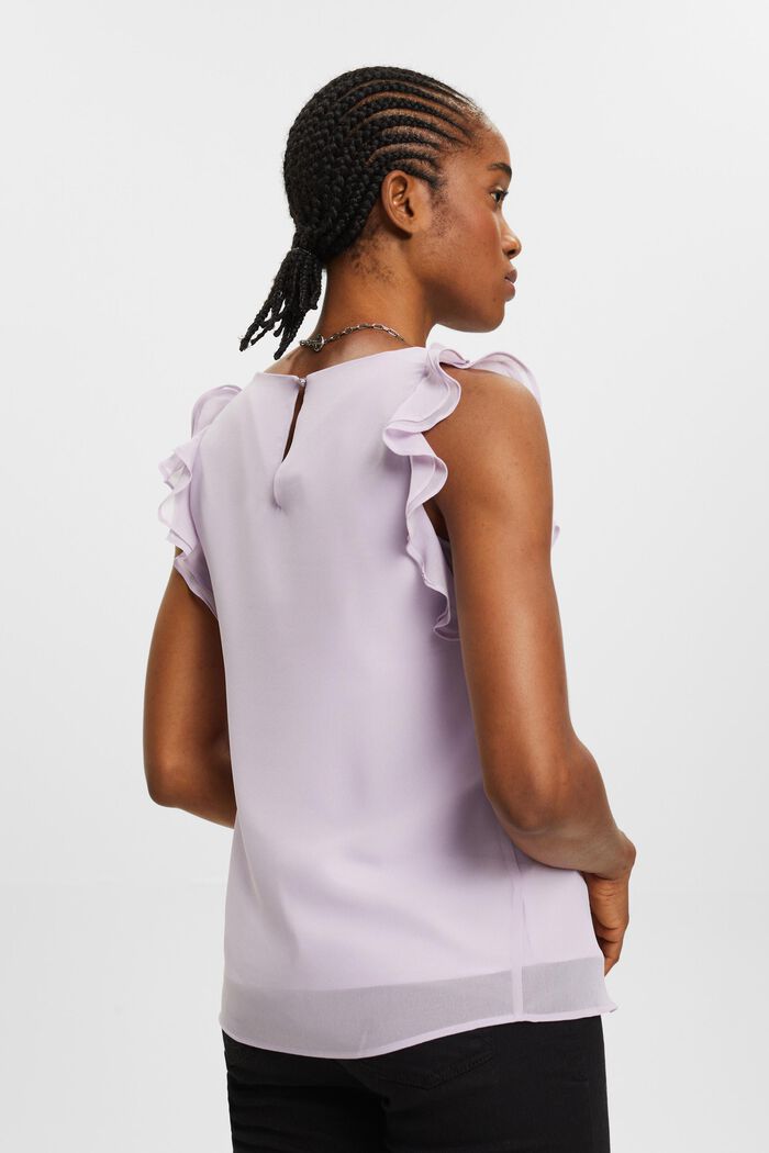 Maglia in chiffon con ruches, LAVENDER, detail image number 3
