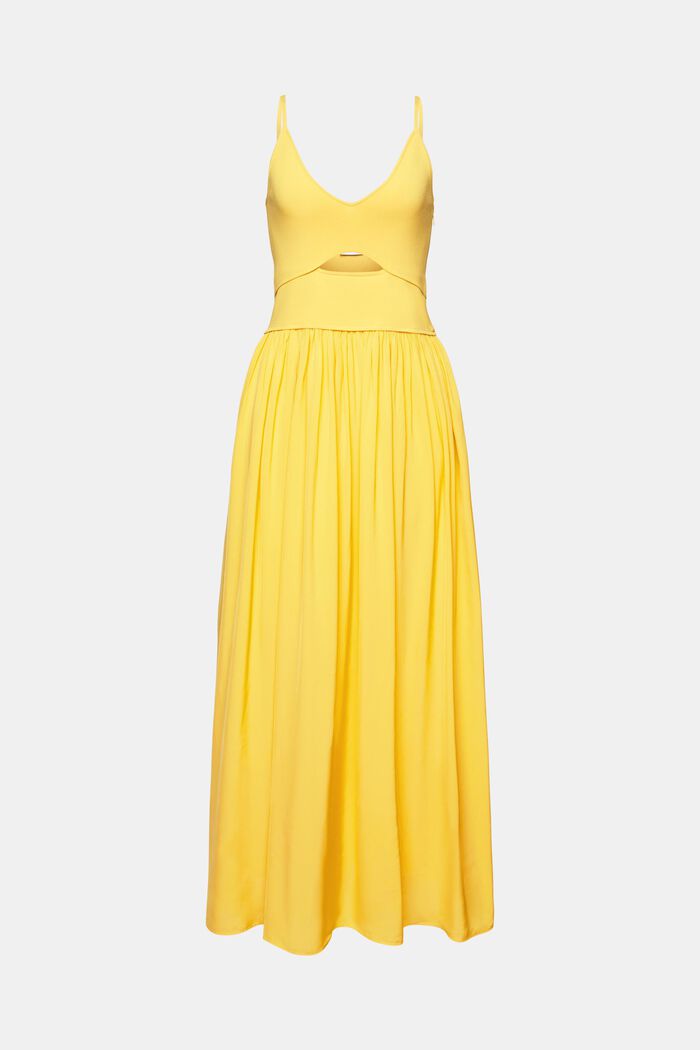 Abito midi con cut out, SUNFLOWER YELLOW, detail image number 6