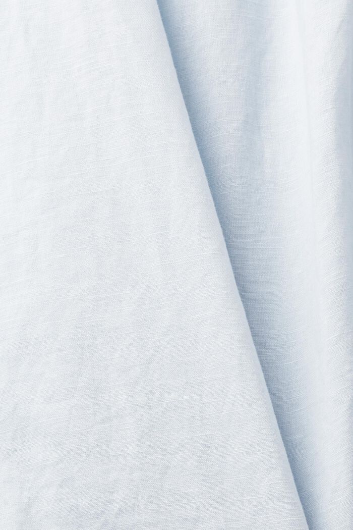 Blusa senza maniche in misto lino, PASTEL BLUE, detail image number 6
