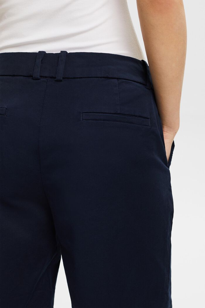 Pantaloncini in twill con risvolto, NAVY, detail image number 3