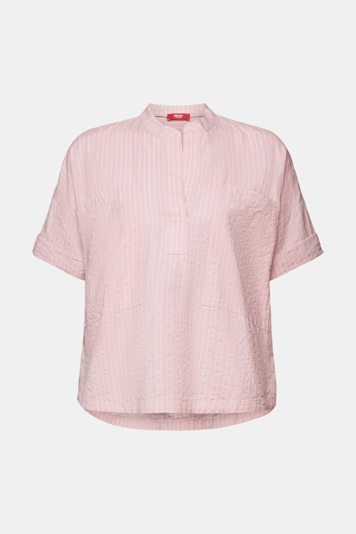 Blusa oversize a righe, OLD PINK, detail image number 6