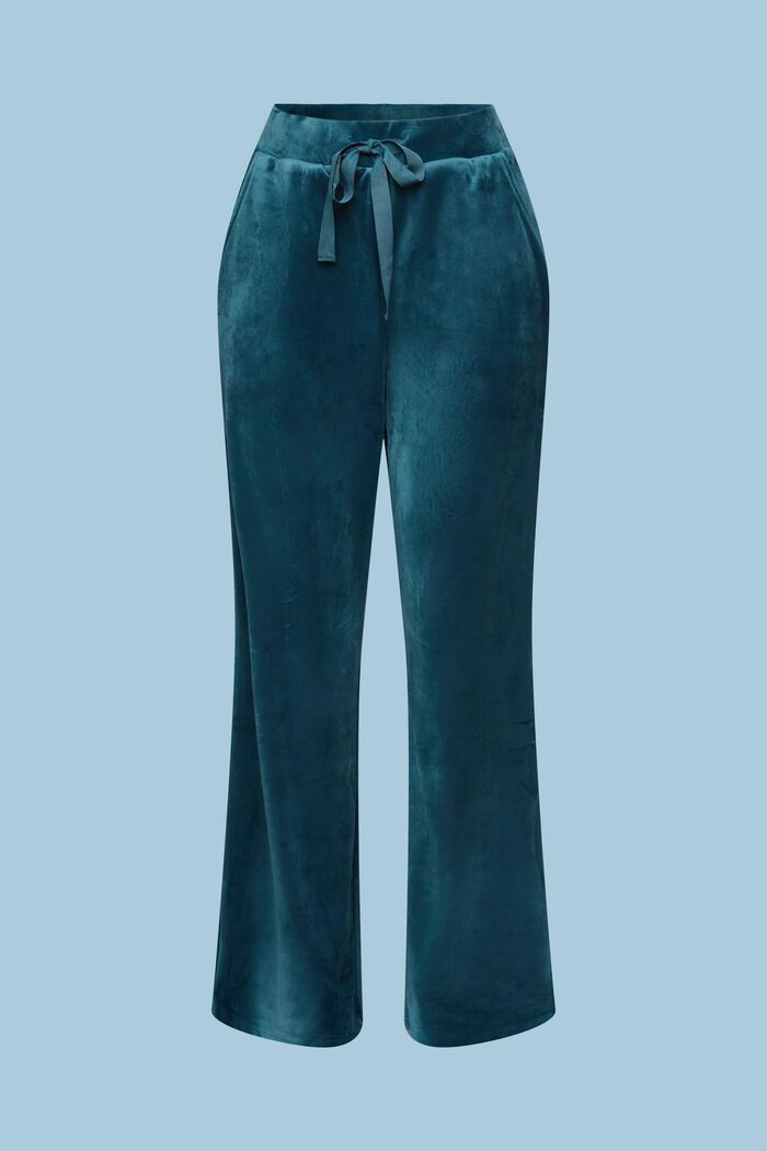Pantaloni in velluto per il tempo libero, PETROL BLUE, detail image number 5