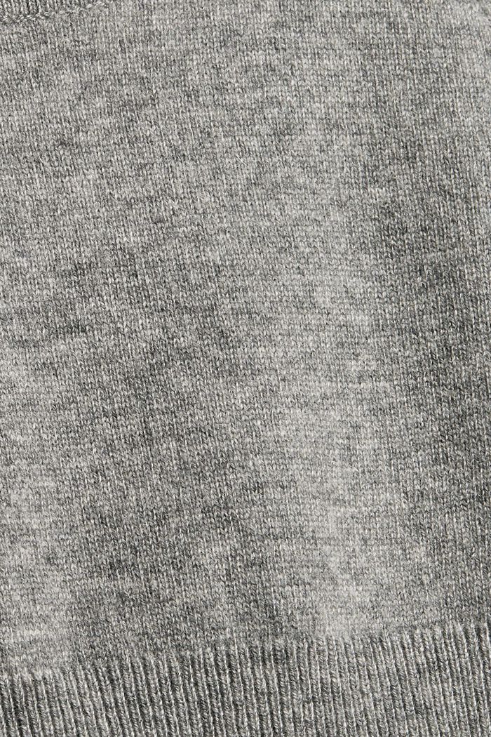 Con cashmere: crop top in maglia, MEDIUM GREY, detail image number 4