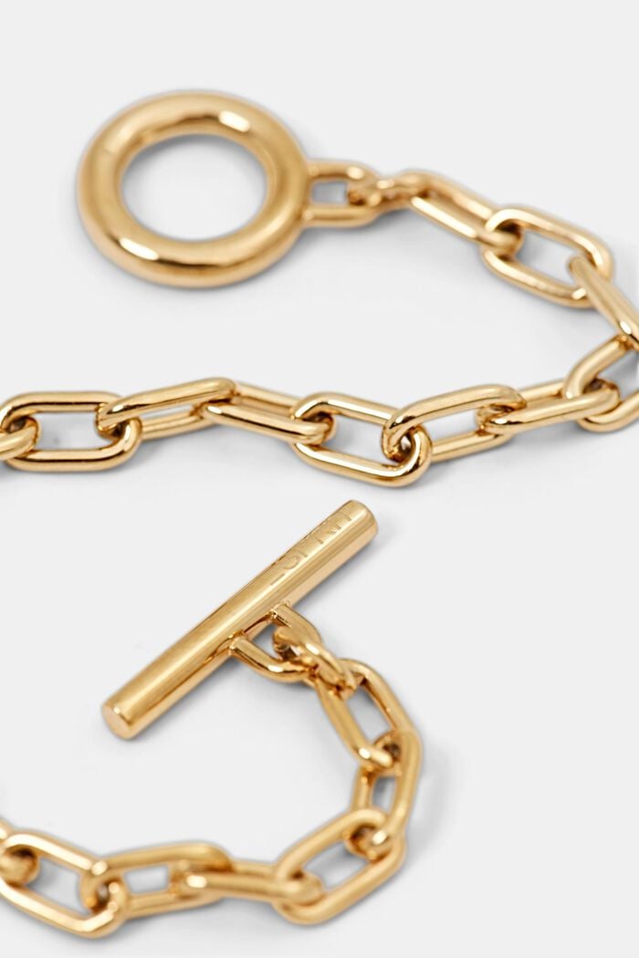 Bracciale a maglie dorato in acciaio inossidabile, GOLD, detail image number 1