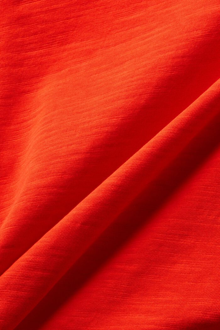 T-shirt in jersey con scollo a V, RED, detail image number 4