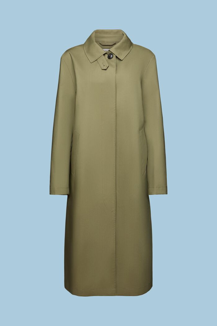 Cappotto midi stile car coat, OLIVE, detail image number 7