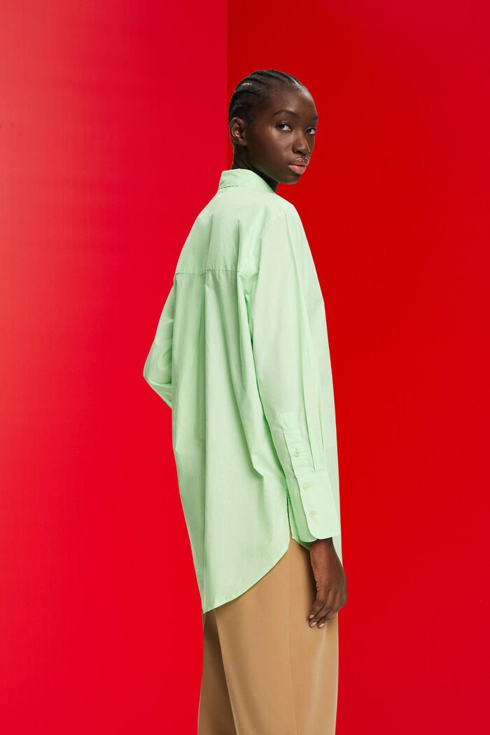 Camicia blusata oversize, CITRUS GREEN, detail image number 3