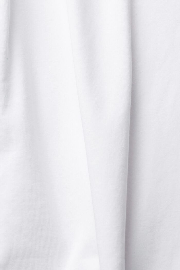 T-shirt in cotone biologico con orli risvoltati, WHITE, detail image number 1