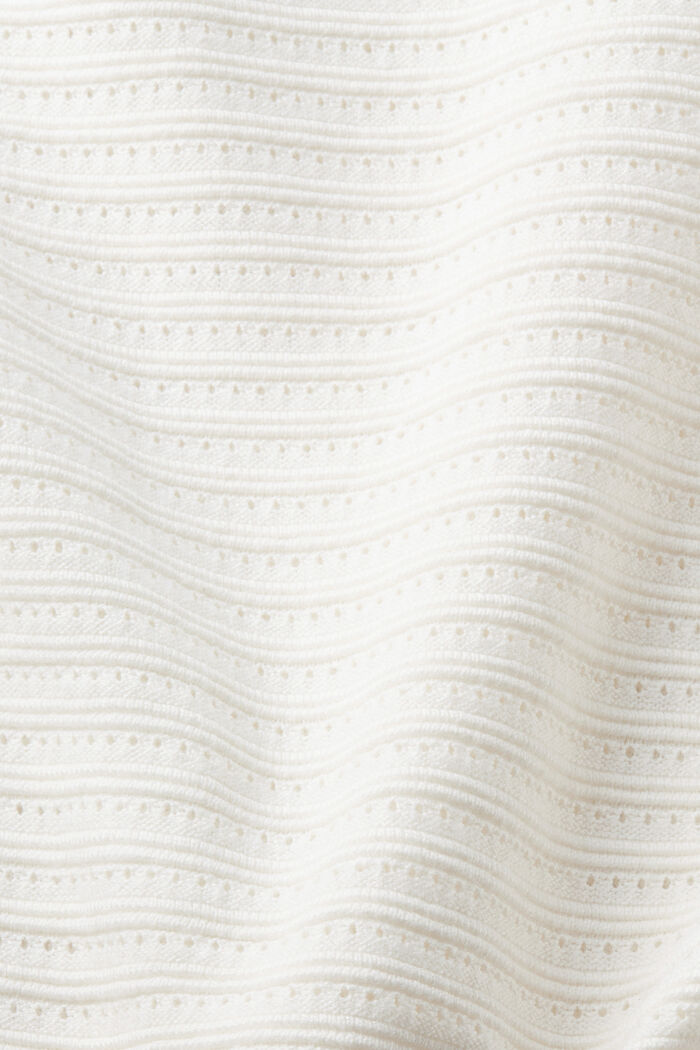 Maglione in maglia mista a righe, OFF WHITE, detail image number 4
