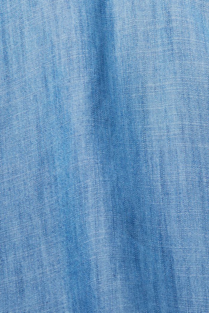 In TENCEL™: blusa effetto denim, BLUE MEDIUM WASHED, detail image number 1