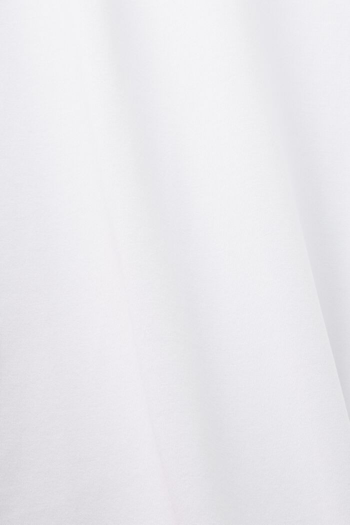 T-shirt a girocollo in jersey di 100% cotone, WHITE, detail image number 5