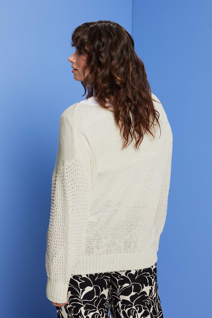 CURVY Pullover a maglia larga, OFF WHITE, detail image number 3