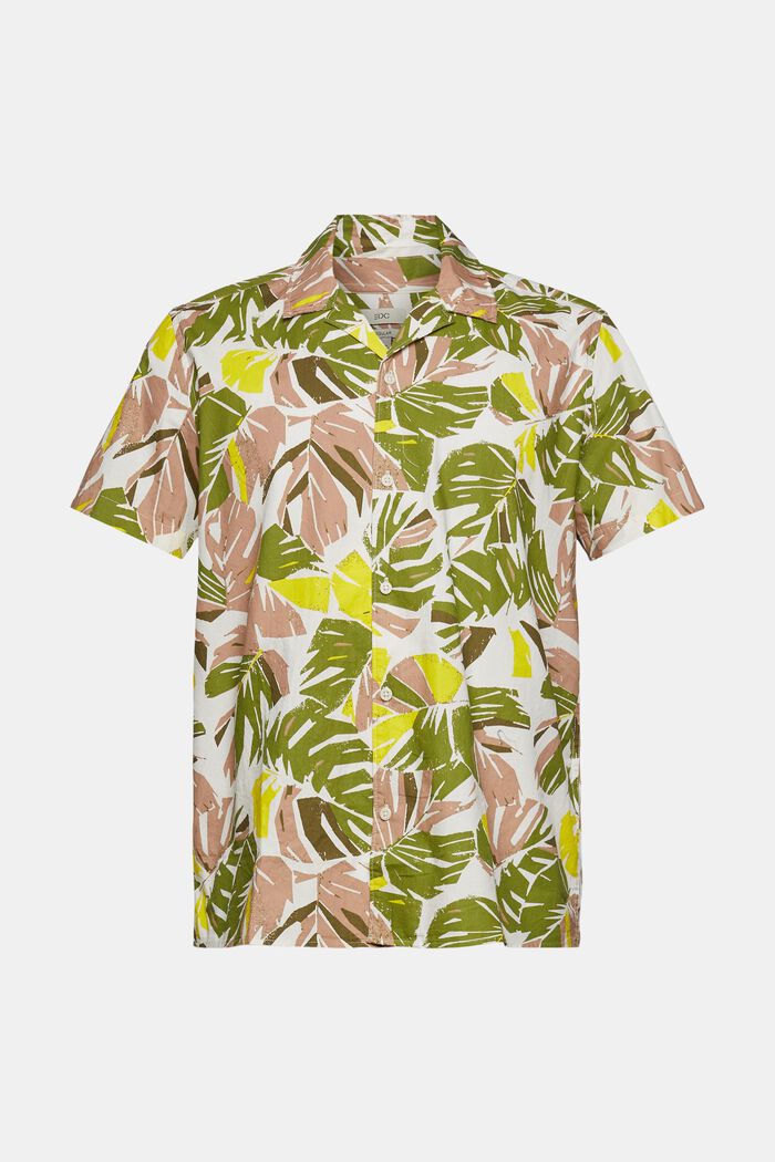Camicia con stampa tropicale di foglie