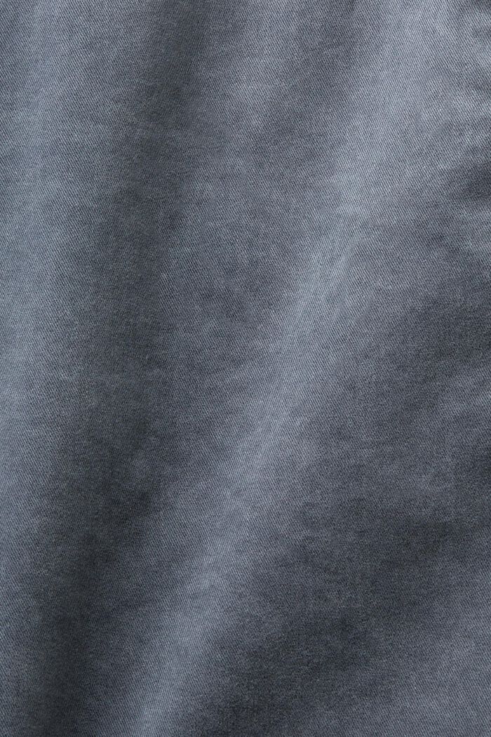 Shorts chino slim fit effetto lavato, DARK GREY, detail image number 6