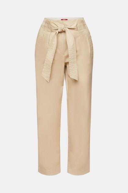 Pantaloni chino con cintura fissa, 100% cotone