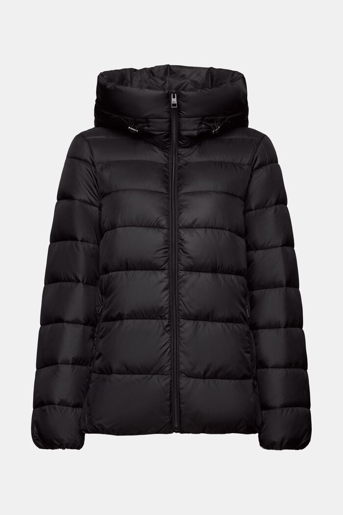 Riciclato: giacca in piumino con cappuccio, BLACK, detail image number 6