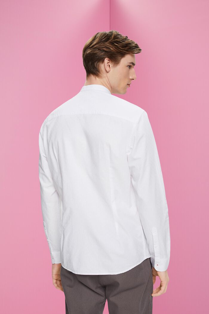 Camicia Slim Fit strutturata con colletto alto, WHITE, detail image number 3