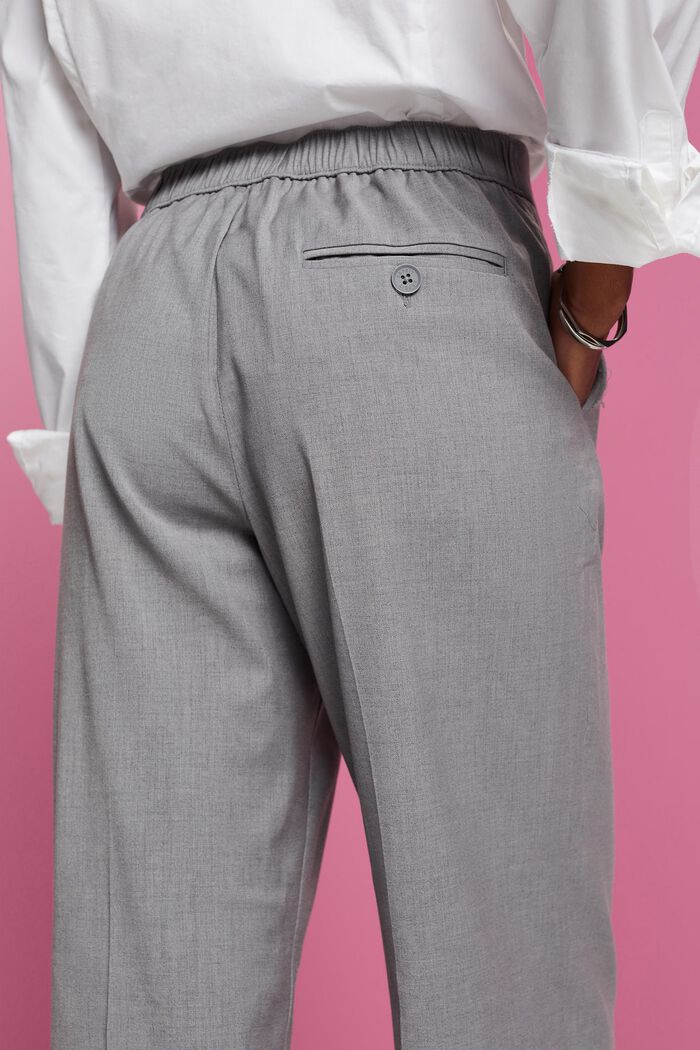 Pantaloni con spacco sullo sfondo e zip, LIGHT GREY, detail image number 4