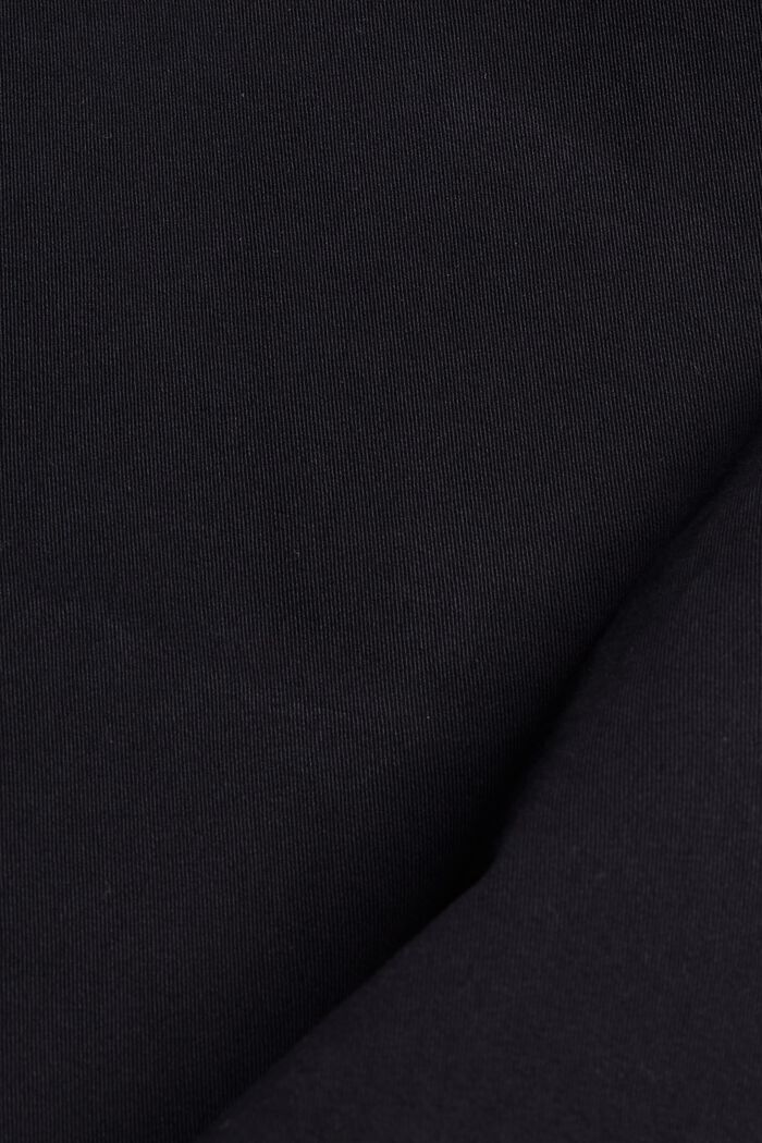 Chino dritti in cotone biologico, BLACK, detail image number 4