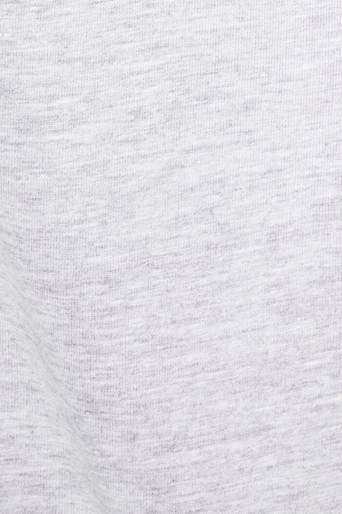 T-shirt in jersey fiammato con stampa, LIGHT GREY, detail image number 5
