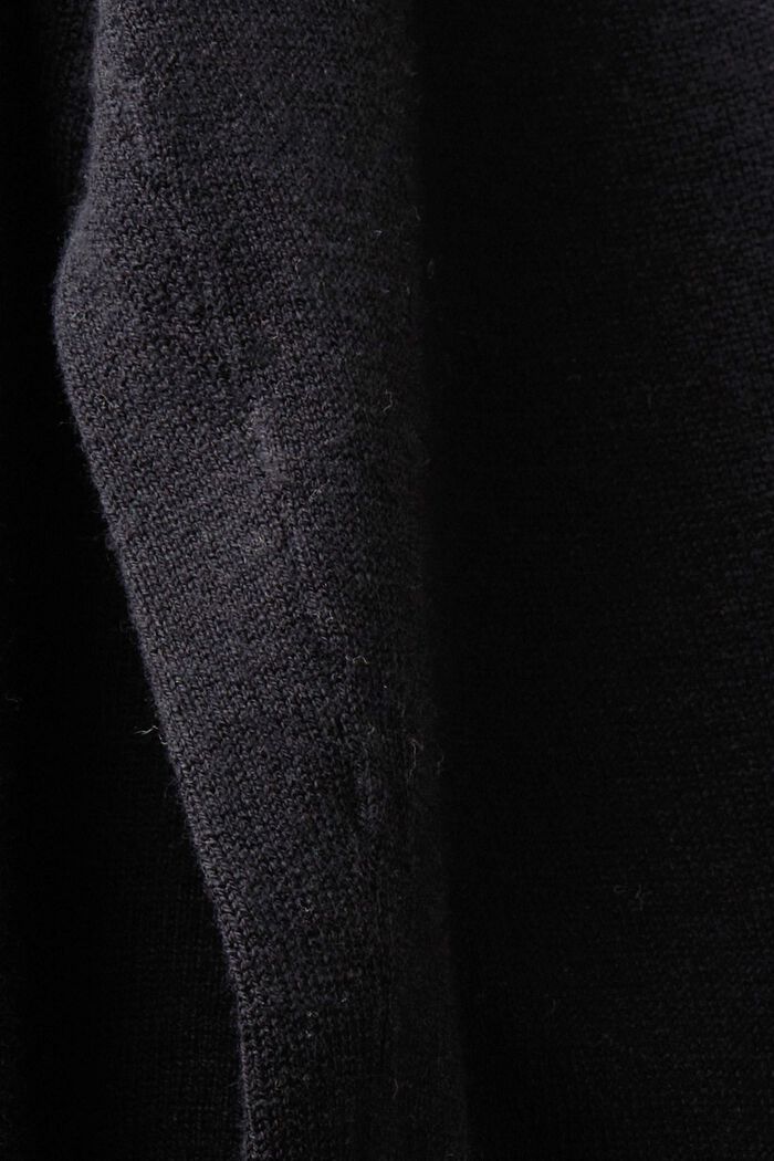 Pantaloni in maglia con vita alta e gamba larga, BLACK, detail image number 6