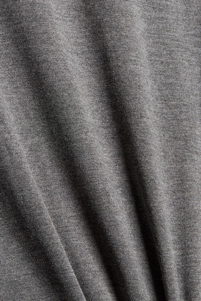 Maglia a manica lunga con ruches, LENZING™ ECOVERO™, MEDIUM GREY, detail image number 4