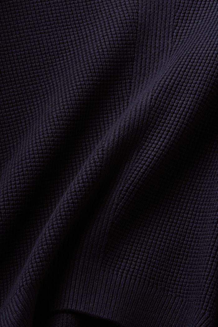 Pullover con scollo a V in maglia, NAVY, detail image number 4