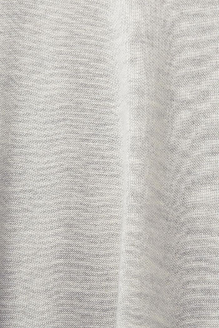 Pullover a girocollo in cashmere, LIGHT GREY, detail image number 4