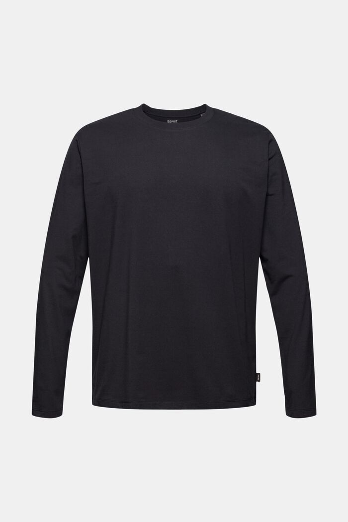 Maglia a maniche lunghe in jersey con COOLMAX®, BLACK, overview