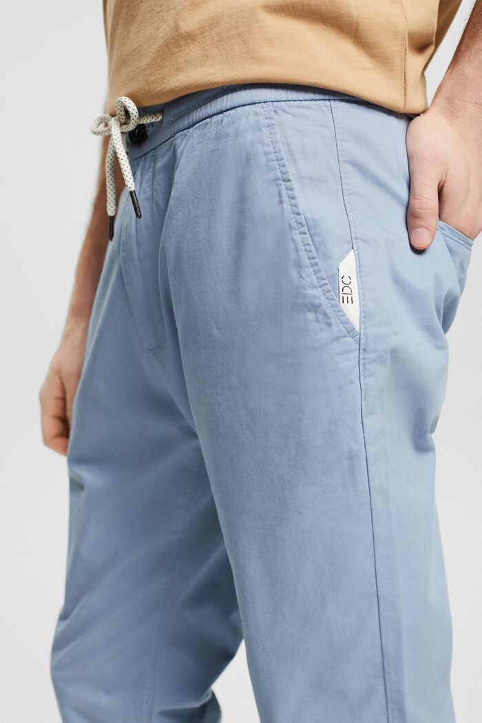 Pantaloni chino leggeri con coulisse con cordoncino, BLUE, detail image number 0