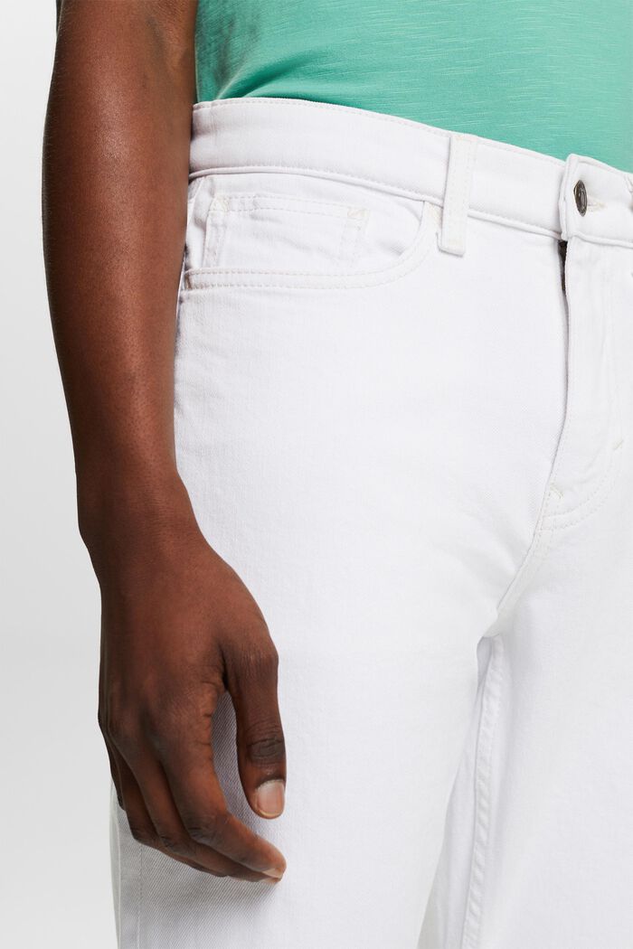 Jeans Slim Fit a vita media, WHITE, detail image number 4