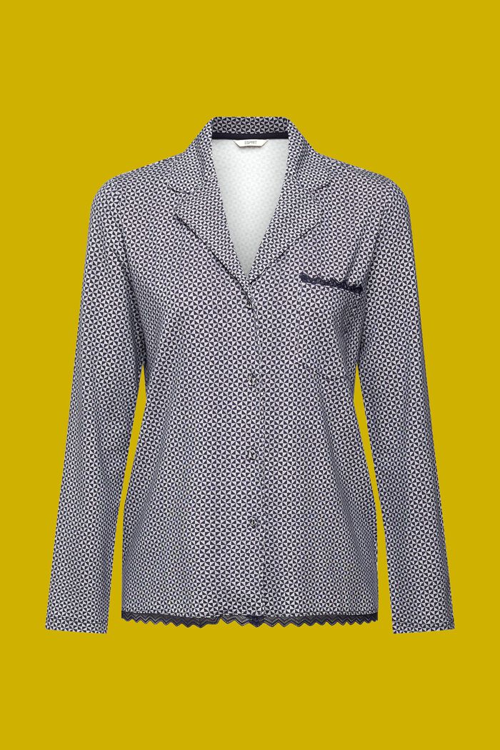 Maglia da pigiama con pizzo, NAVY, detail image number 5