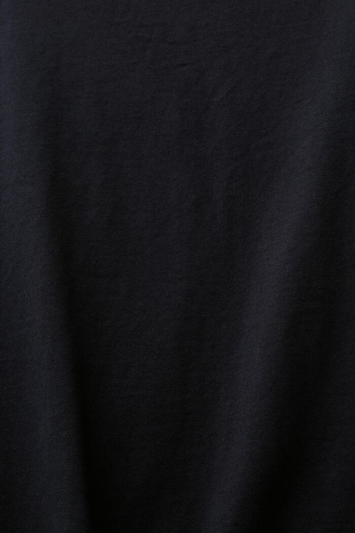 Maglia girocollo a maniche lunghe slim, BLACK, detail image number 5