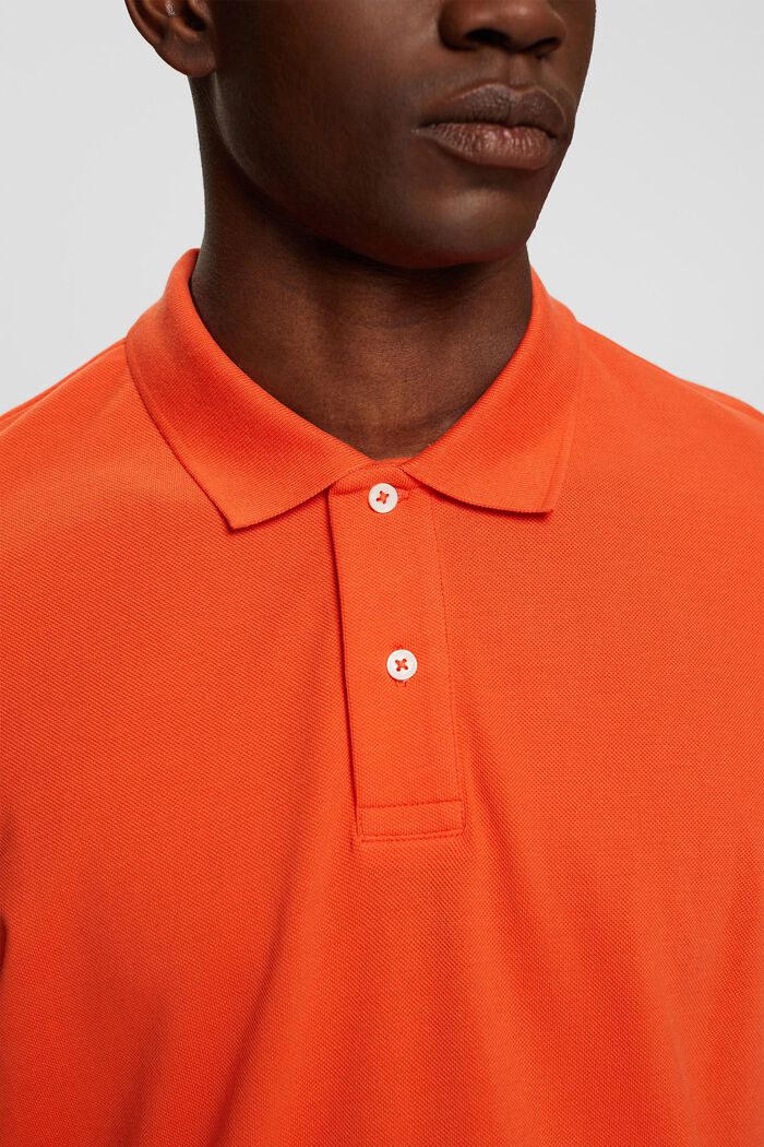 Camicia polo slim fit, ORANGE RED, detail image number 2