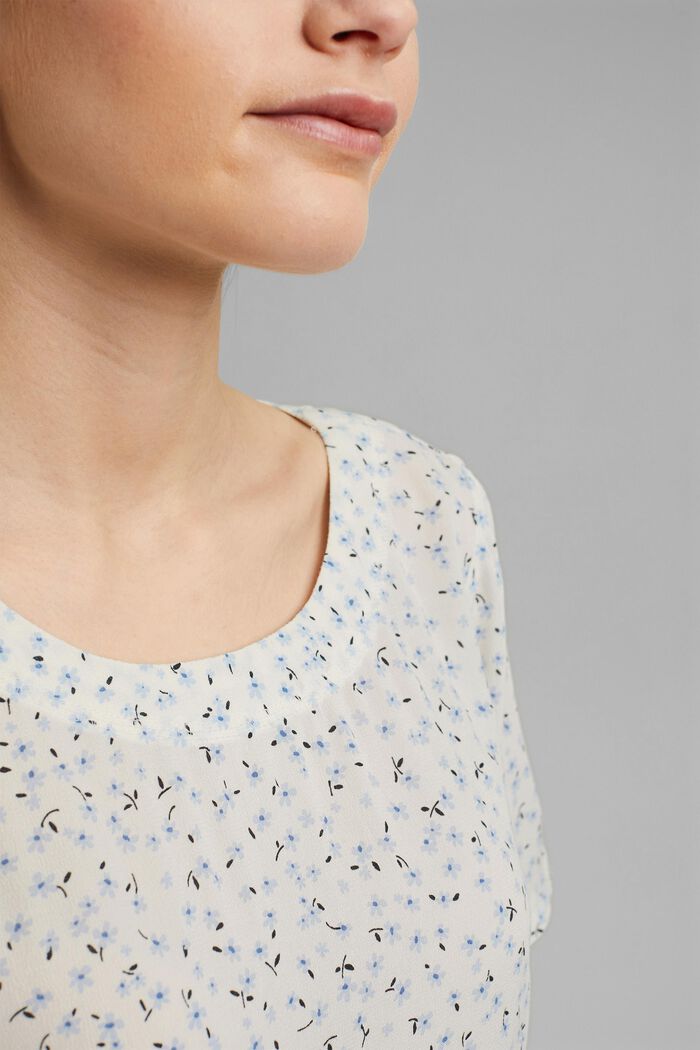 Blusa con stampa in LENZING™ ECOVERO™, OFF WHITE, detail image number 2