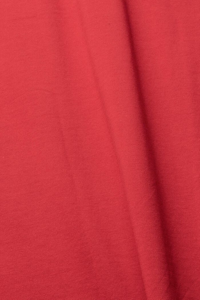 Polo in piqué di cotone, BERRY RED, detail image number 1