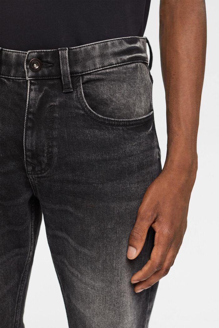 Jeans elasticizzati con effetto slavato, BLACK MEDIUM WASHED, detail image number 0