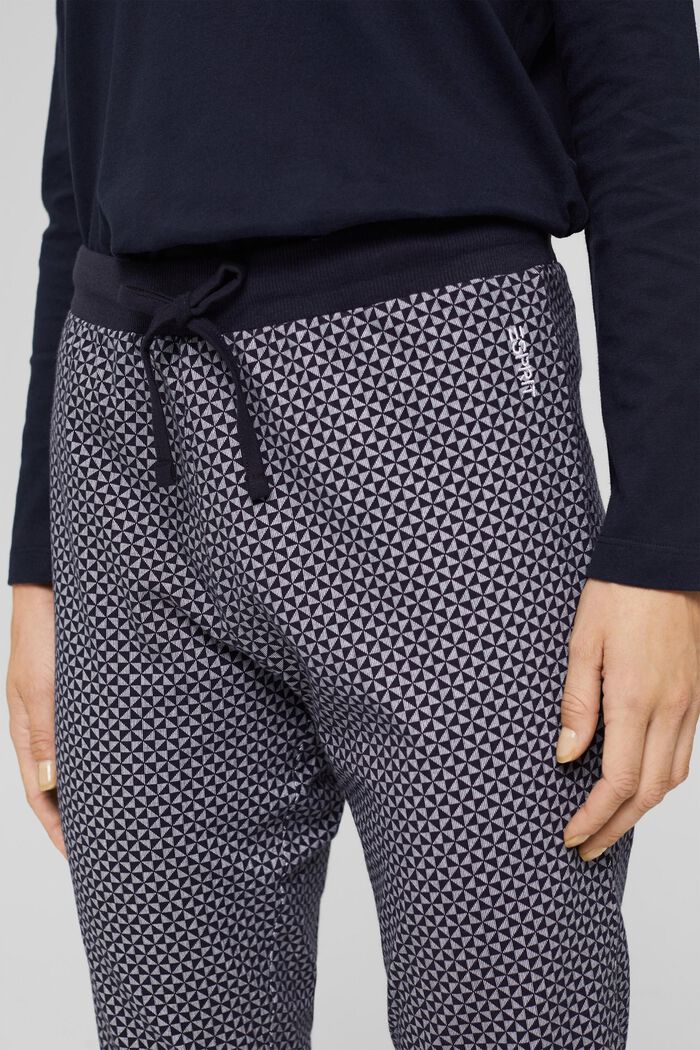 Pantaloni da pigiama in jersey di 100% cotone biologico, NAVY, detail image number 2