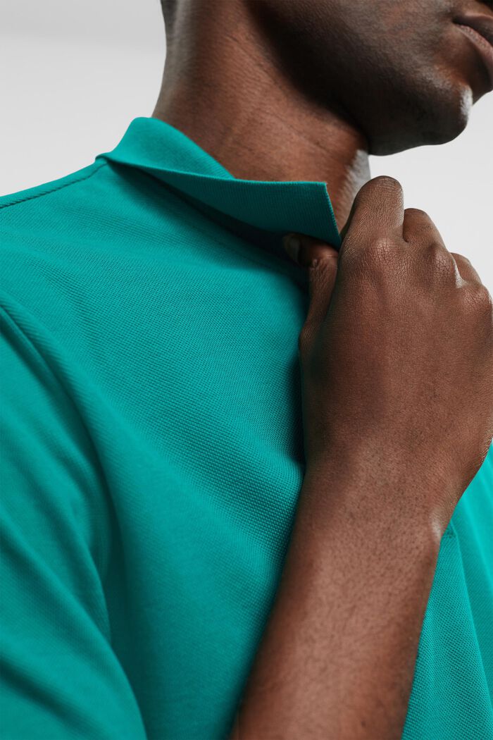 Camicia polo slim fit, EMERALD GREEN, detail image number 2