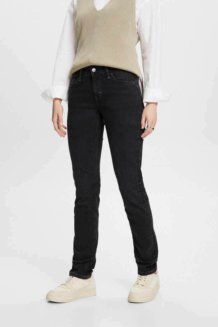 Jeans Slim Fit a vita media, BLACK RINSE, detail image number 0