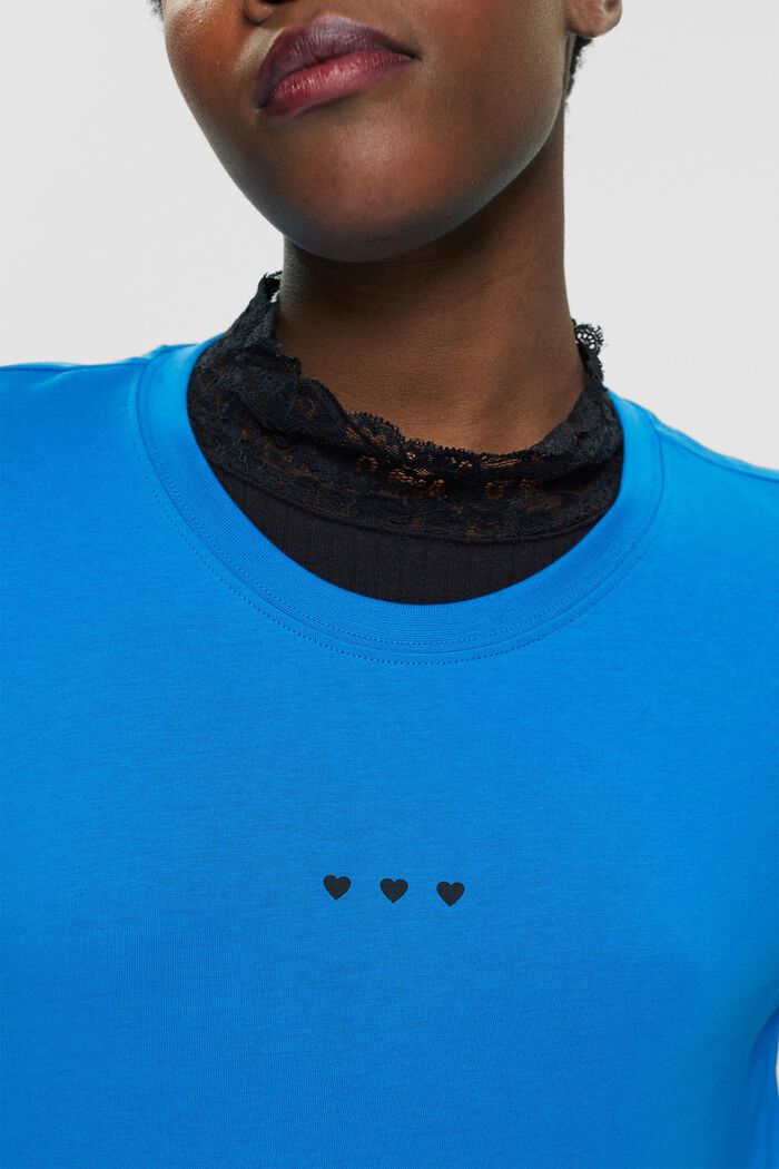 T-shirt con stampa a forma di cuore, BLUE, detail image number 2