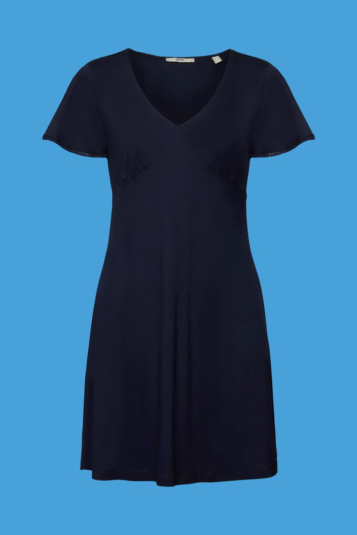 Abito in jersey con maniche scampanate, NAVY, detail image number 6