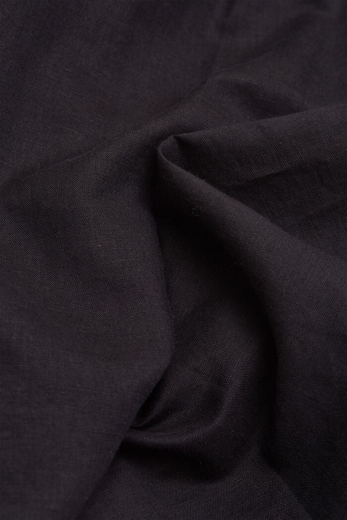 In misto lino: blusa, BLACK, detail image number 4