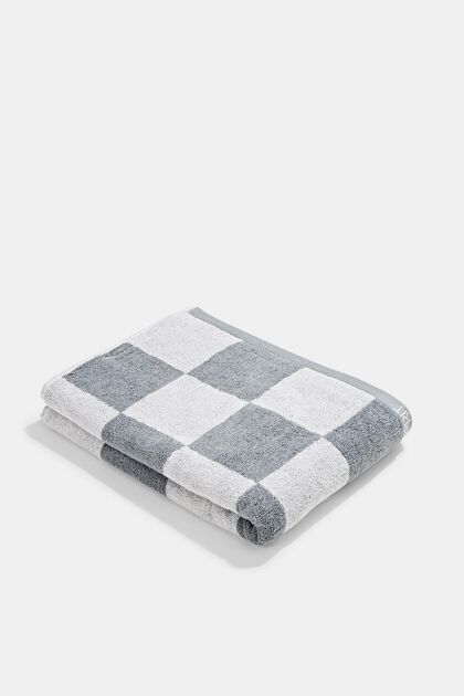 Asciugamano con motivo a scacchi, 100% cotone