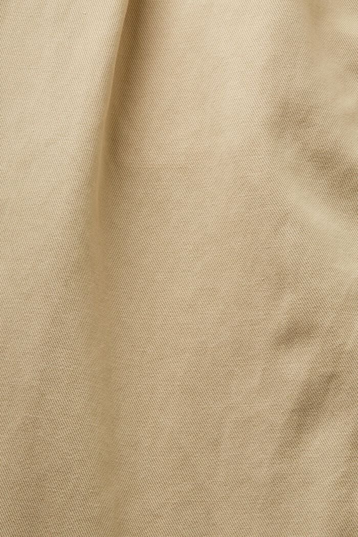 Chino a vita media in misto cotone, SAND, detail image number 4
