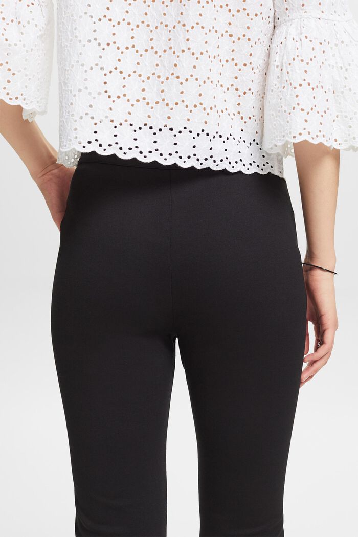 Pantaloni Punto con zip sul fondo, BLACK, detail image number 3
