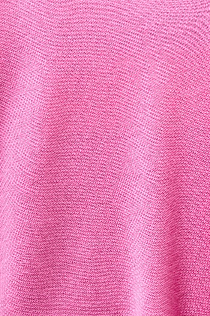 Pullover in cachemire con scollo a V, PINK FUCHSIA, detail image number 4
