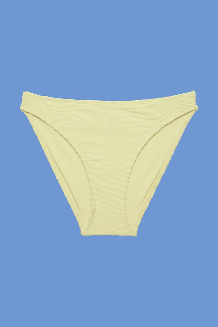 Riciclati: slip da bikini jacquard, LIME YELLOW, detail image number 3