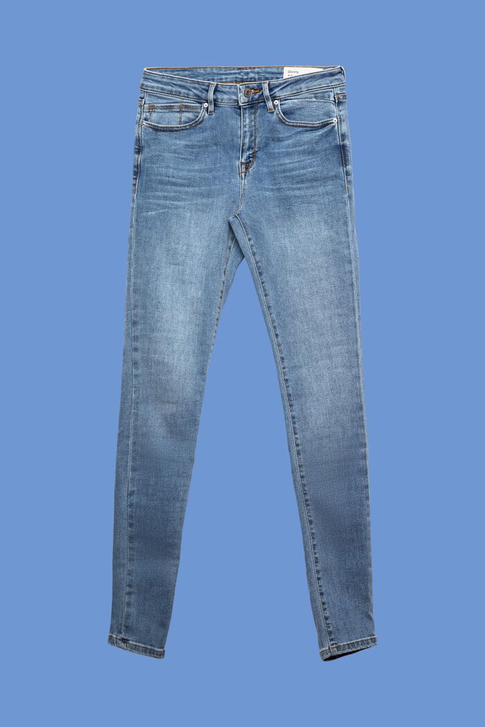 Jeans slavati con cotone biologico, BLUE LIGHT WASHED, detail image number 6